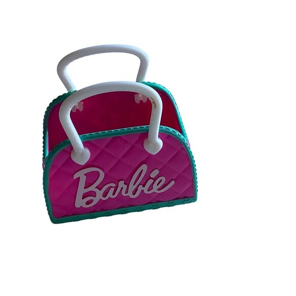 Barbie Pink Carrier Purse Plastic Toy For Dolls Just Play LLC 2017 2.75" x 2.75" - Picture 2 of 5